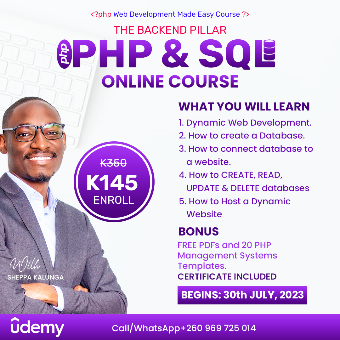 THE BACKEND PILLAR - PHP & SQL